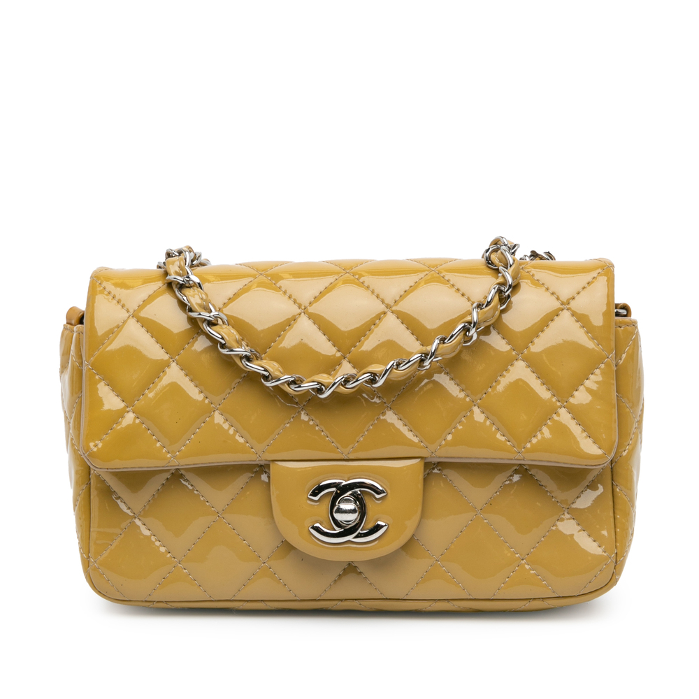 Pre-Loved Chanel Mini Rectangular Classic Patent … - image 1